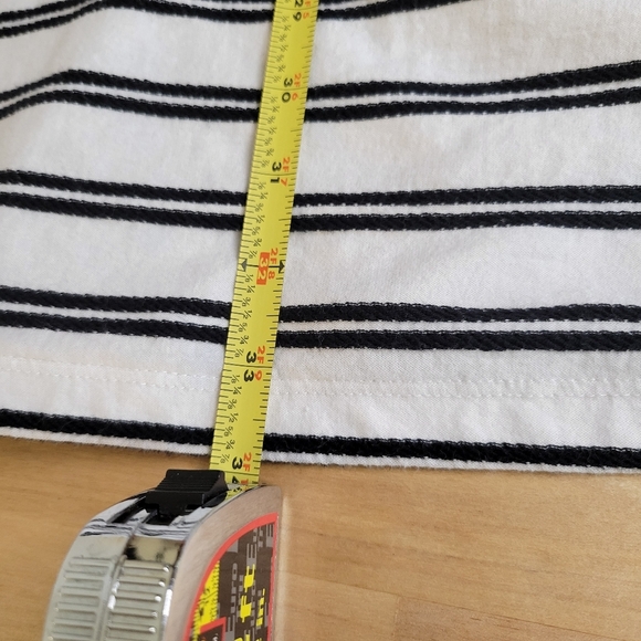 Tommy Hilfiger Black And White  Striped Summer 100% Cotton Jersey Dress Size 6 - Picture 5 of 15